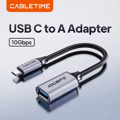 CABLETIME Usb to Type c Adapter 10Gbps USB C 3.2 to USB A OTG Adapter Type c adapter For Macbook Xia