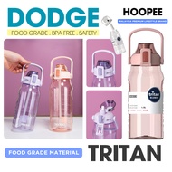 1500ml 2000ml Dodge Tritan Water Drinking Bottle 2L With Straw With Handle Sport Plastic BPA Free Mu