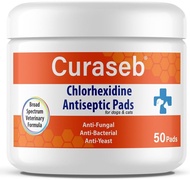 Curaseb Medicated Topical Wipes for Dogs & Cats 50 Wipes (Anti-Fungal | Anti-Bacterial | Anti-Yeast)