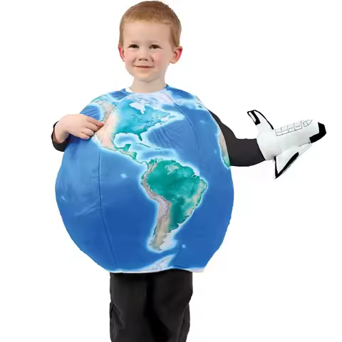 Girl Planet Earth Day Globe Halloween Purim Carnival Fancy Dress Up Boy Round Earth Costume For Chil