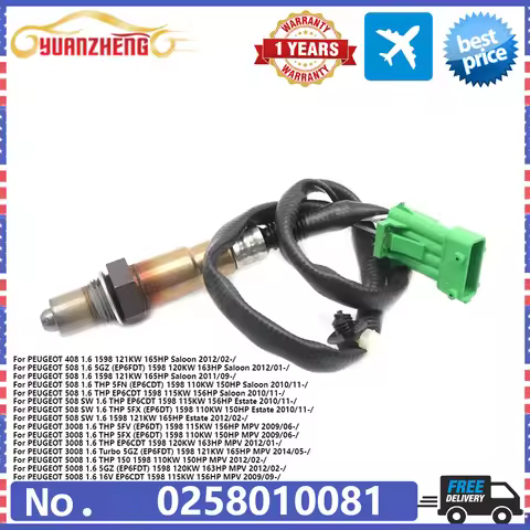 NEW Air Fuel Ratio Lambda O2 Oxygen Sensor for Peugeot 207 208 308 408 5008 508 RCZ 1.4l 1.6l CITROE