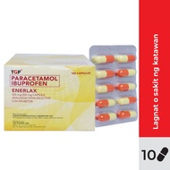 TGP Enerlax Paracetamol + Ibuprofen 325mg/200mg Capsule 10 Pcs/pack For Pain & Fever Relief