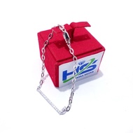 Gelang Perak Asli Silver 925 Lapis Emas Putih Model Rantai Nori Huruf S D R L Q Y - Gelang Perak Wan