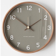 [12HShipment] Clock Wall Clock Nordic Style Clock Wall Sticker Clock Wooden Clock Wall-mounted clock Retro Clock Noiseless clock Living Room Clock Clock Nordic Wall Clock