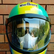 HELM MALBORO FULL FACE CLASSIK JADUL VINTAGE NOS / BARU STOK LAWASAN