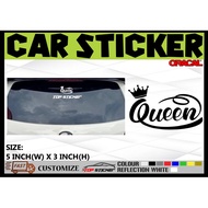 QUEEN LOGO CAR STICKERSS STICKER KERETA KERETA MYVI AXIA ALZA BEZZA SAGA EXORA PERSONA VIOS ALTIS JA
