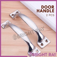 [2PCS] Silver Door Handles Door Handle Hardware with Screws Wardrobe Door Handles Easy to Install Handle Kabinet Pintu