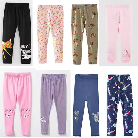 Little maven 2026 Spring Animal Baby Girls Leggings Pants Cotton Trousers Toddler Kids Leggings Unic