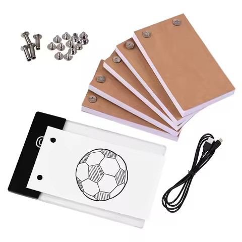 Flip Book Kit with Light Pad LED Light Box Tablet 300 Sheets Drawing Paper Flipbook for Drawing Trac