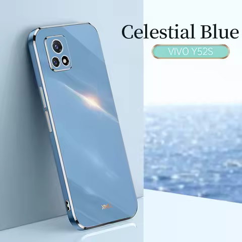 Luxury Electroplated Candy Color Phone Case For VIVO Y30 Y31 Y32 Y33S Y35 Y36 Y50 Y51 Y52S Y55 Y55S 