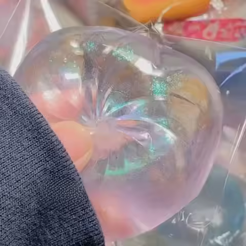 Funny Anxiety Relief Stress Relieving Crystal Bun Soft Cute Dough Ball Fidget Toys Glitter Dumpling 