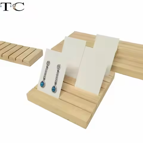 Fashion Wood Jewelry Display Necklace Charms Jewelry Display Tray Pendant Earrings Card Style Pendan