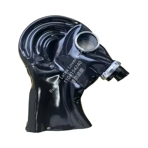 Latex mask full mask with eyes glass