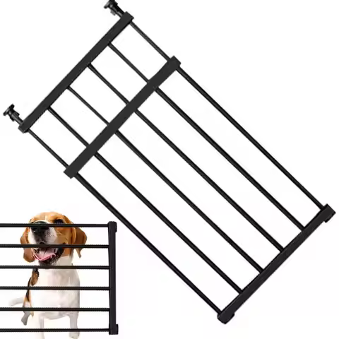 Indoor Dog Gate Retractable Freestanding Fence Nail-free Household Reusable Door For Small Medium Do