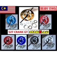 CRANK GT 52T/44T/40T/36T/28T COMPLETE SET for Kids Bike BMX | BB Bearing | S-Arm