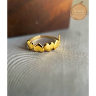 Fledios Gold Ring 916 Minimalist Five Shape Love/Fledios 916 Gold 5 Love Ring