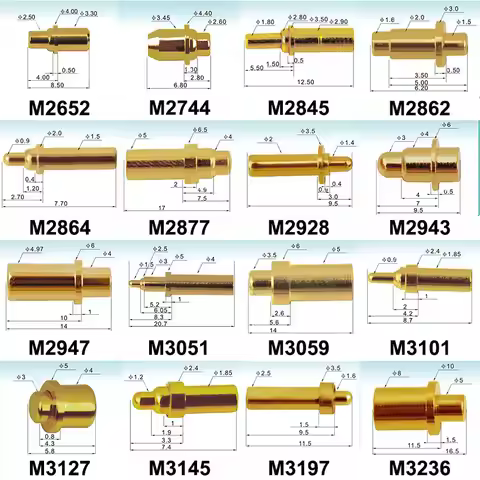 1pcs 3A 4A 5A 10A 25A High Current Pogo Pin Connector Charging Contact Spring Conductive Test Pin M2