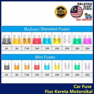 Car Fuse Medium / Mini / Kereta Vehicle Standard Fuse / Fuse Motorcycle / Fius Motor Kereta