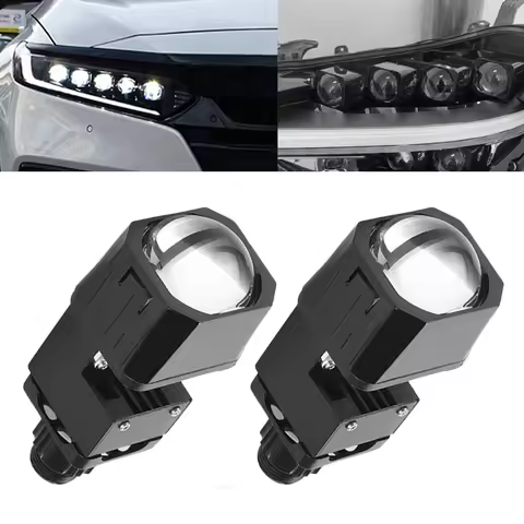 M1 Matrix Bi-Led Projector Lens Headlight H7 9005 9006 LED Headlamp Car 1.5inch White Hi Lo Beam Fog