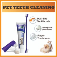 Pet Toothpaste Cat Toothbrush Dog Finger Toothbrush Berus Gigi Kucing Dental Care 宠物猫狗牙膏牙刷