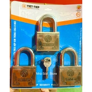Set of 3 locks using the same Vietnamese - Czech key 01063 ANTI-CUT 100% genuine door lock