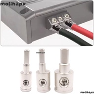 MOLIH Car Speaker Wire Terminal, Gold Silver 0GA 4GA 8GA Car Audio Connector,  Pure Copper Power Gro