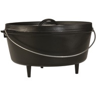 Lodge Cast Iron Deep Camp Dutch Oven, Black