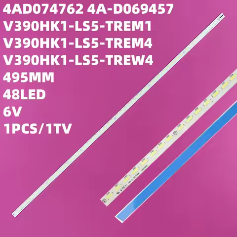 495mm LED strip 48leds V390HK1-LS5-TREM4 E117098 For Hisense LE39A720 LED39K300J 4A-D074762 LE39A700
