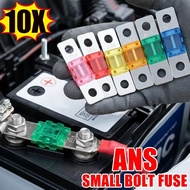 10Pcs ANS Copper Bolt Fuse 20A-70A for Car Audio Amplifiers, Overcurrent Protection 32V/58V/72V Syst