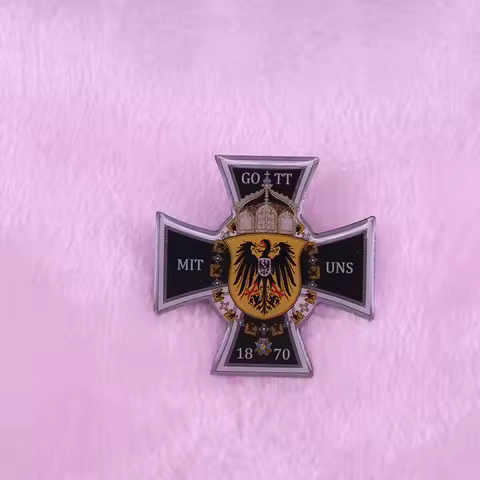 Kaiser Wilhelm Battle Flag Prussian War Pin Badge