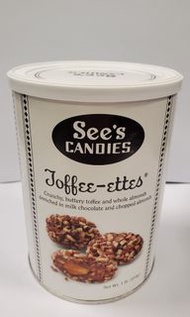 See's Candies toffee-ettes 1lb can