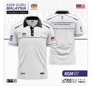 New Exclusive Design Guru MALAYSIA White Personalized Button Polo Shirt, Free Customization
