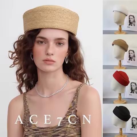 summer hats for woman red pillbox hat beret beret women elegant luxury bucket straw sailor hat headd
