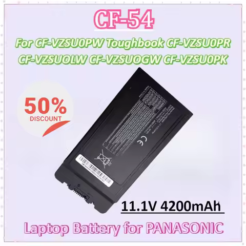 New CF-54 11.1V 4200mAh 46Wh Laptop Battery for PANASONIC CF-VZSU0PW Toughbook CF-VZSU0PR CF-VZSUOLW
