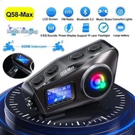 Motorcycle Helmet Wireless Bluetooth Headset Intercomunicador Moto LCD Display FM Radio Music Share 
