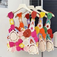 Dopamine Girly Floral Hollow Knit Camisole - Women's Top