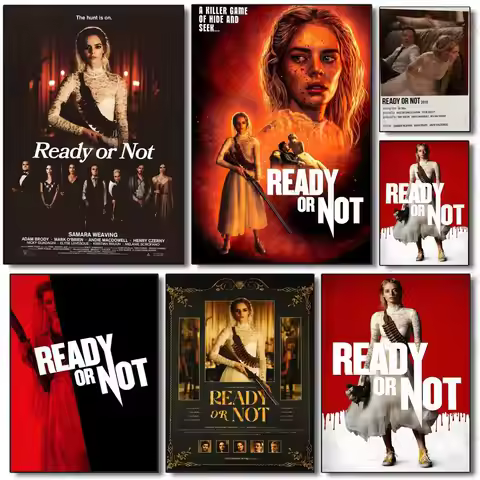 Horror Comedy Movies R-Ready Or Not-A Poster Poster Painting Wall Art Mural for Living Room Home Dec