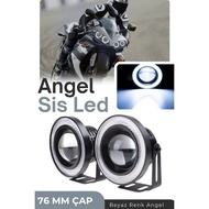 High quality Universal 76mm White Aluminium Angel Mount Foot Fog and Headlight Compatible Motorcycle