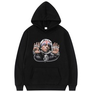 Rapper Central Cee Face Graphic Hoodie Men Women Clothing Fashion Hip Hop Oversized Pullover Male Ca