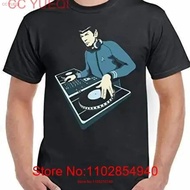 DJ Spock T-Shirt For Men Funny Pattern Decks Vinyl Dance Music Hence Vintage Style Unisex Comfortabl