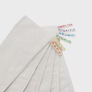【和諧生活有機棉】童話小方巾(6入)原棉米白