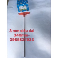 Super long T-shaped hex wrench 3 mm 340 mm 018L-3H Eight Japan at NTT Handheld Machine for easy deep