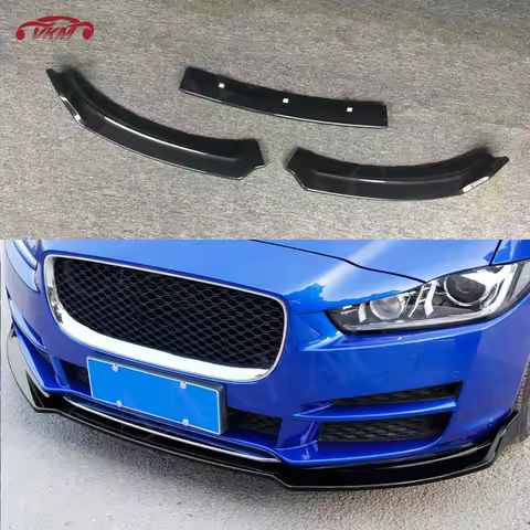 3 PCS/Set Car Front Bumper lip Spoiler Gloss Black for Jaguar XE 2017-2018 Auto Exterior Parts ABS H