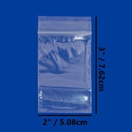Zipper Bag 2"x3" / Zip Lock Bag 5.08cm x 7.62cm / Resealable Transparent PE Plastik Ziplock Bag +-10