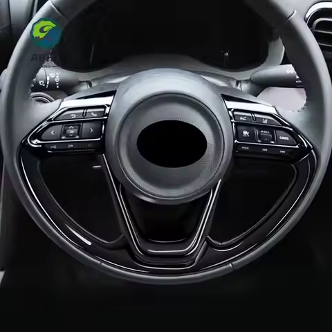ABHY-For Toyota Sienta Aqua Yaris Cross 2022 2023 Car Steering Wheel Panel Cover Trim Frame Sticker 