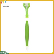 cowboy|  Pet Toothbrush Three Sided Multi-angle Cleaning Plastic Dog Soft Bristle Toothbrush for Ora