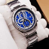 C*s*o ED*F*C* EFR-532D-2A EFR-532 Chronograph White Blue Dial Silver Steel Men's Watch