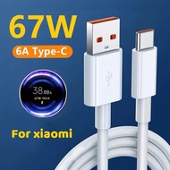 For Xiaomi 67W Turbo Fast Charger for Xiaomi 14 13 12 Pro Redmi Note 13 12 11 10 9 Pro K60 K50 Poco 