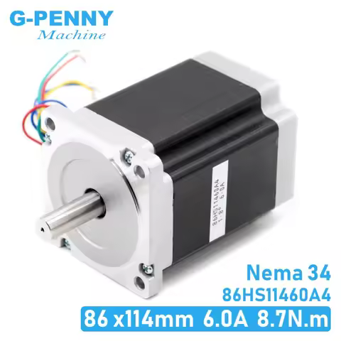 NEMA 34 CNC stepper motor 86X114mm 8.7 N.m 6A D14mm Nema34 stepping motor 1240Oz-in for CNC engravin