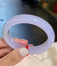 冰種 天然翡翠 緬甸 A玉 玉鐲 • 冰種紫羅蘭翡翠福鐲